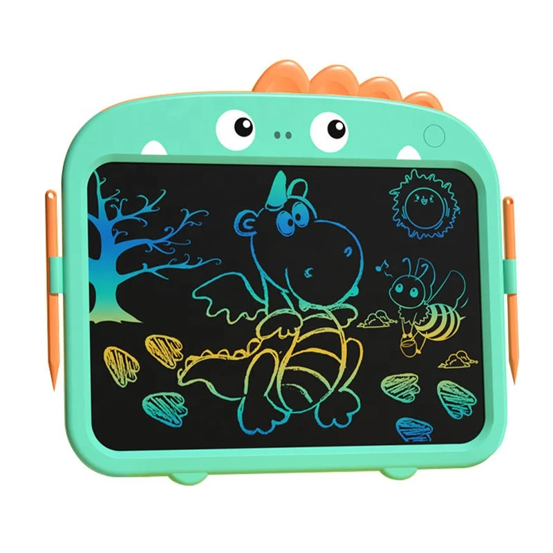 13.5 inch Color Writing Pad for Kids Educational Toy Drawing Board Digital Graffiti Cartoon Dinosaur Color LCD Writing Tablet