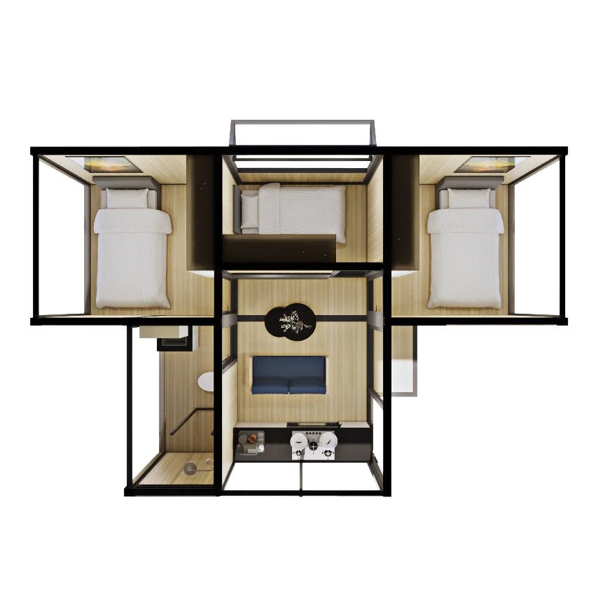 Customized aluminum OEM prefab mobile house villa luxury prefabricated house with factory price