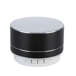 Outdoor portable colorful led mini metal speakers stereo waterproof Wireless tooth Speaker support Mic TF card FM radio AUX