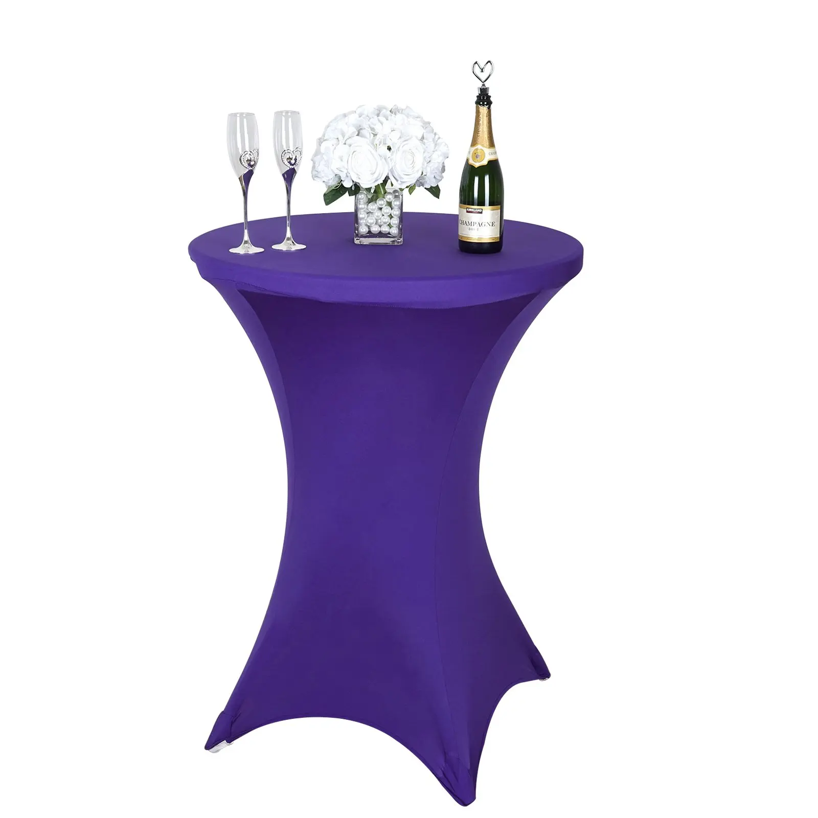 Stretch Spandex Cocktail Table Cover Cloth for Wedding, Banquet and Party
