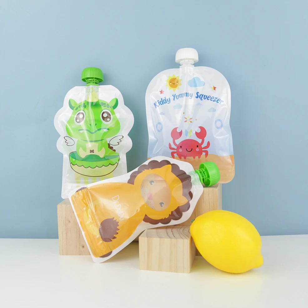 Reusable baby food pouch with spout5 oz Opening Easy to Fill and Clean