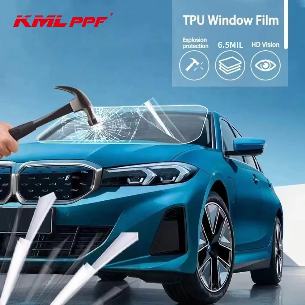 1.52*15m Roll Size 6.5mil TPU Windshield Film Anti Scratch High Definition TPU Windshield Protective Film