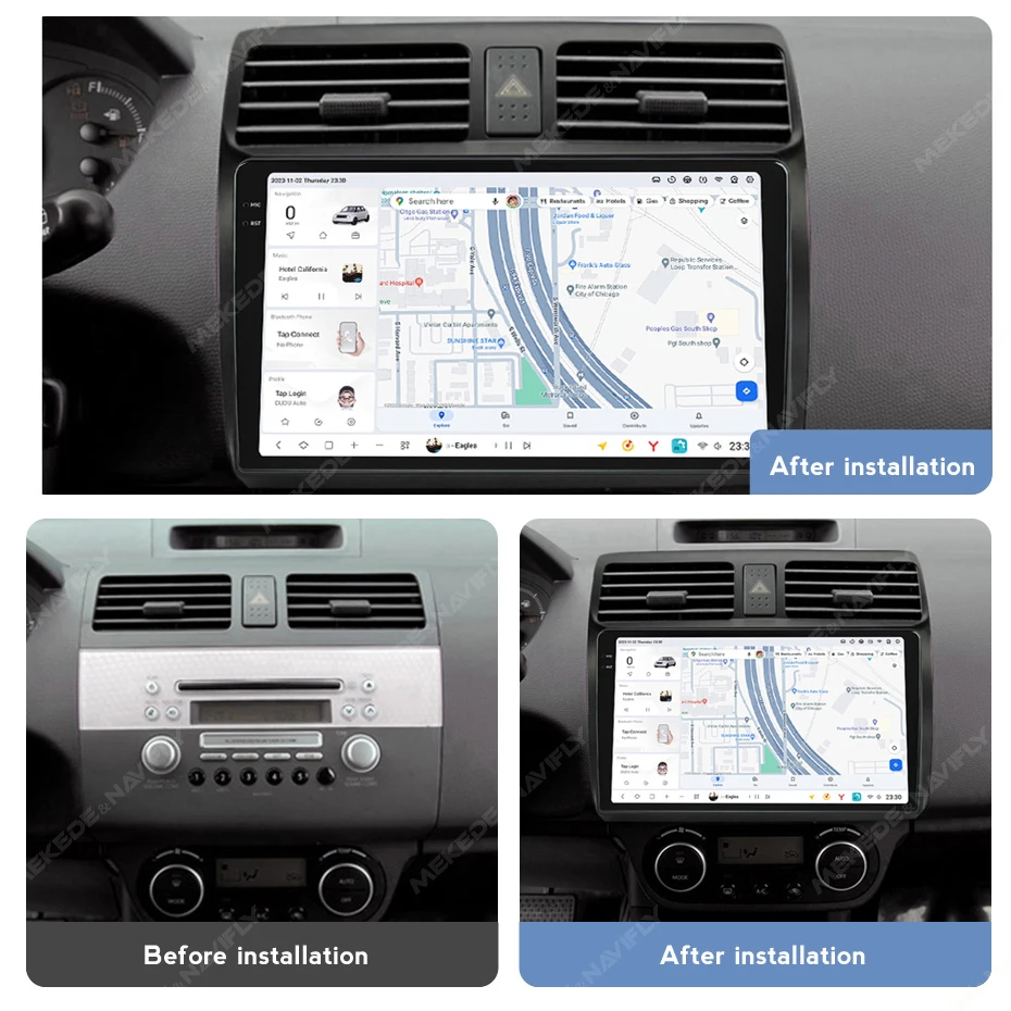 MEKEDE Android car video car multimedia car dvd DUDU 2K Touch Screen 12+512GB  system7870 DSP7739 FOR SuzukiSwift