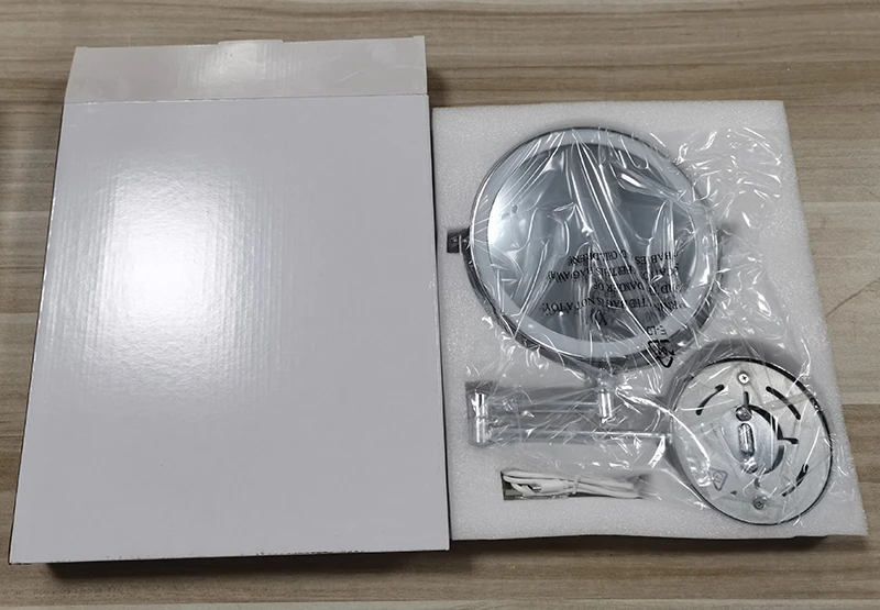 Hotel-Grade 10X Magnifying Dual-Sided LED Lighted Makeup Mirror Wall-Mounted Shaving Arms Extendable for Personal Care at Home