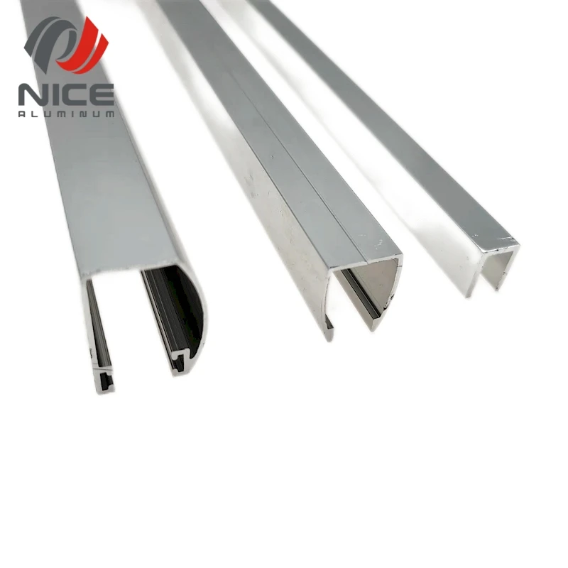 factory direct sell low quality frameless profile u channel clamp 5mm,6mm glass railing aluminum c channel and u channel profile