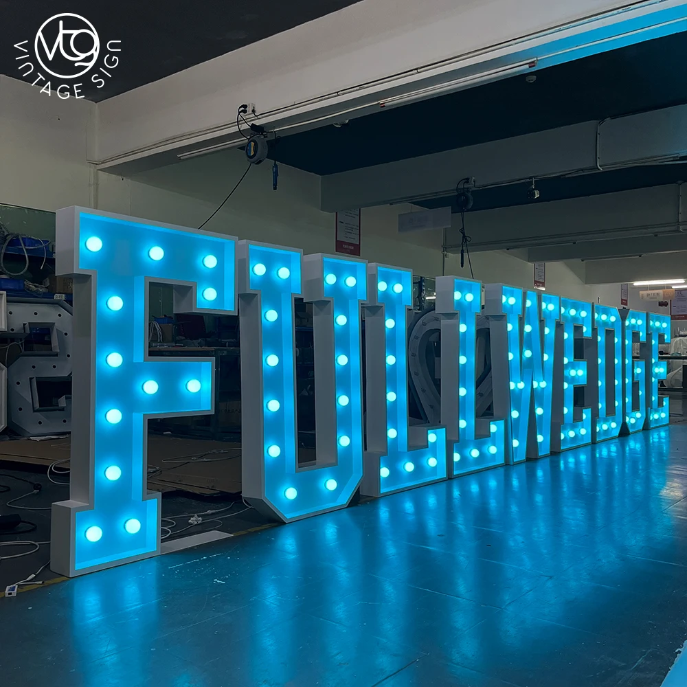 4ft RGB Marquee Letter Sign Metal Wedding Marquee Letters With Factory Prices