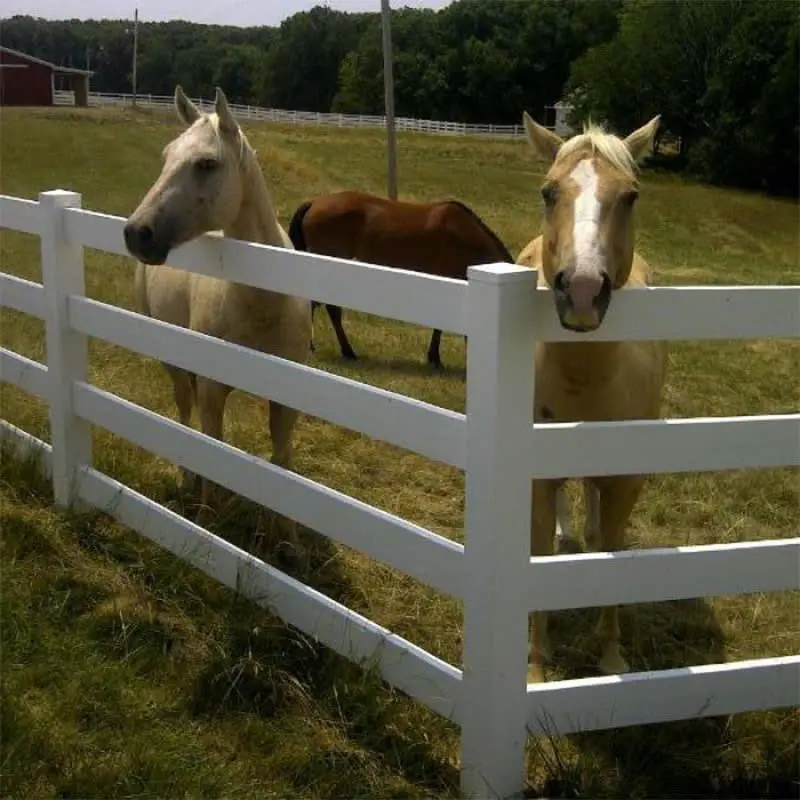 High Quality Plastic PVC Garden Edging Resistant 3 Rails Horse Fence European Style Pvc Security Horse Fence