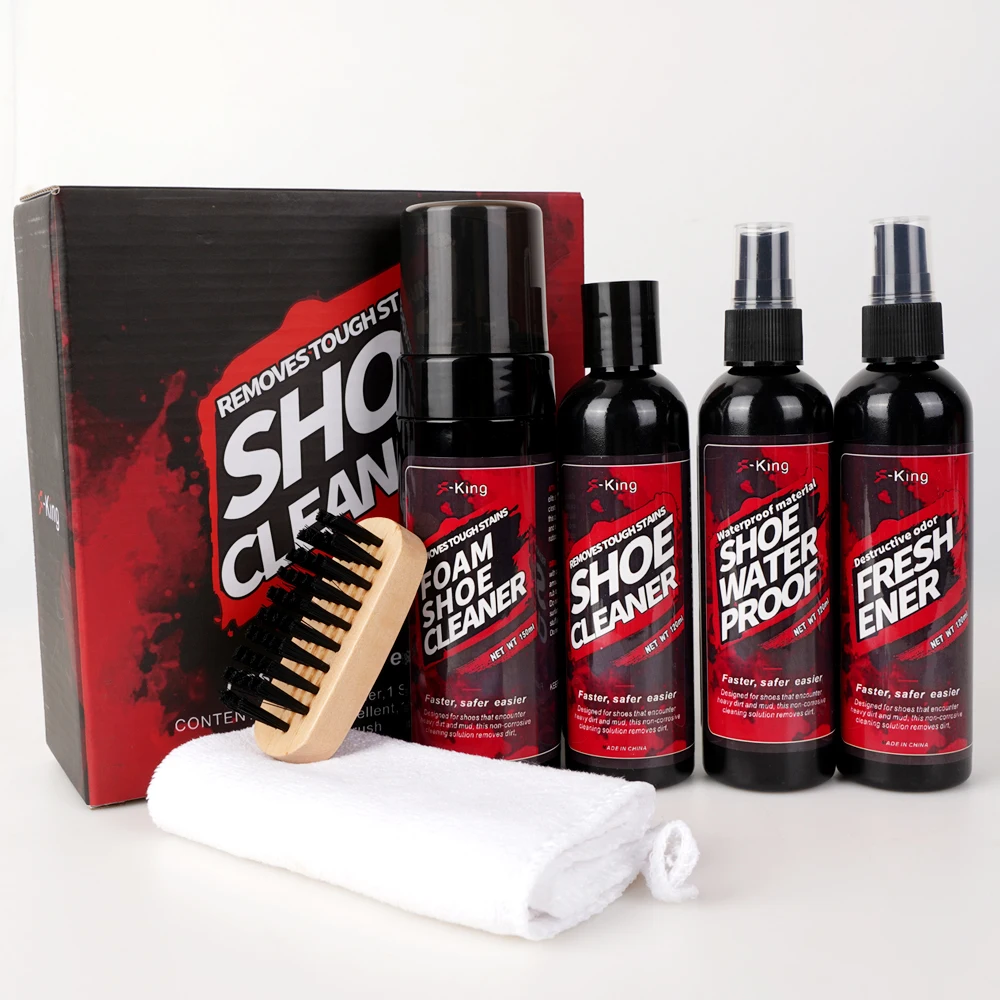 Factory custom design sneaker cleaner remove shoe stains shoe cleaning kit leather care shoe cleaner