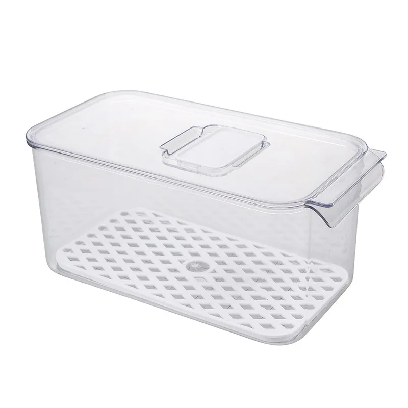 
large capacity Stackable Refrigerator storage box drawer type fresh keeping box for fruits and vegetables 
