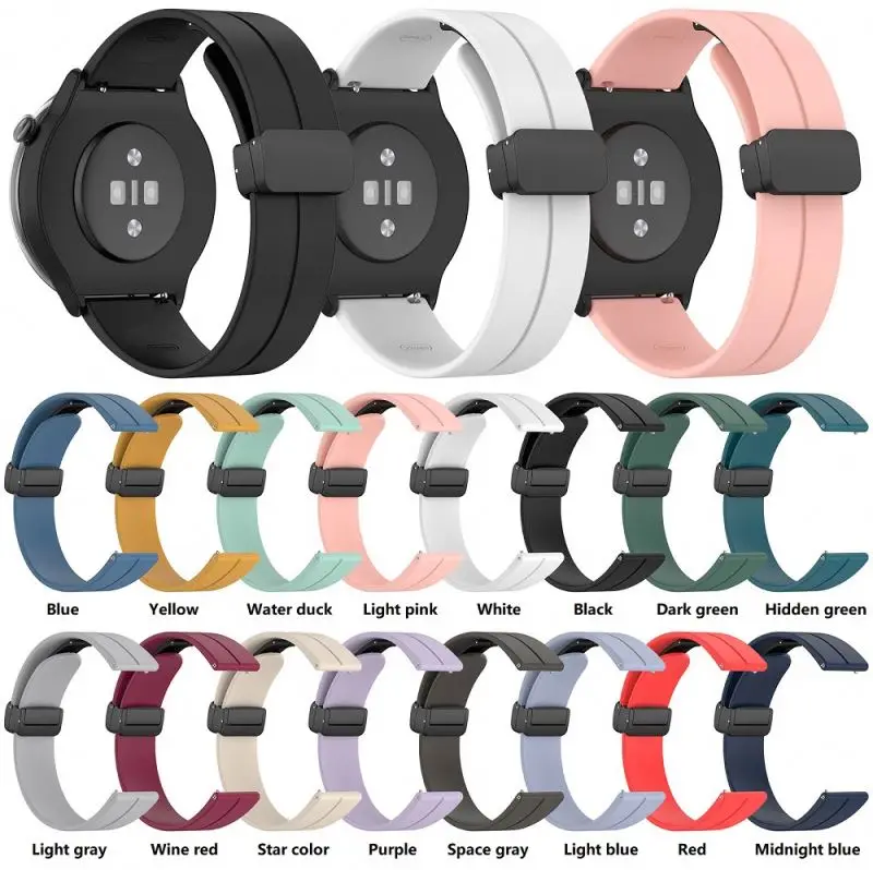 Silicone Strap For Samsung Watch 4/5 Magnetic Silicone Strap Universal 20/22Mm For Huawei Watch