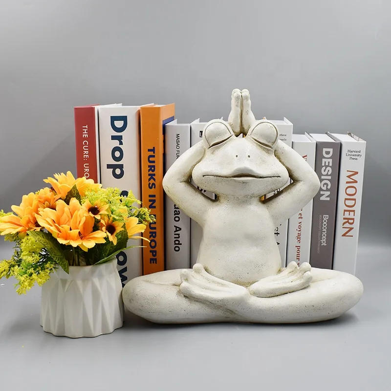 New Arrival Decoration Garden Resin Yoga Frog Statue Abstract Garden Sculpture Garden Statue Molds