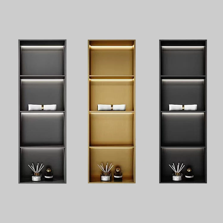 SS304 Shower Room Embedded Stainless Steel Shelf