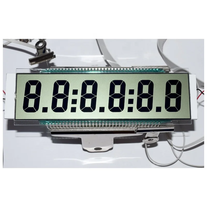 Dispensing Pump LCD Glass Board Panel 7segment 56 66 70 Pin 6 Digit 7 Segment LCD Display For Fuel Dispenser
