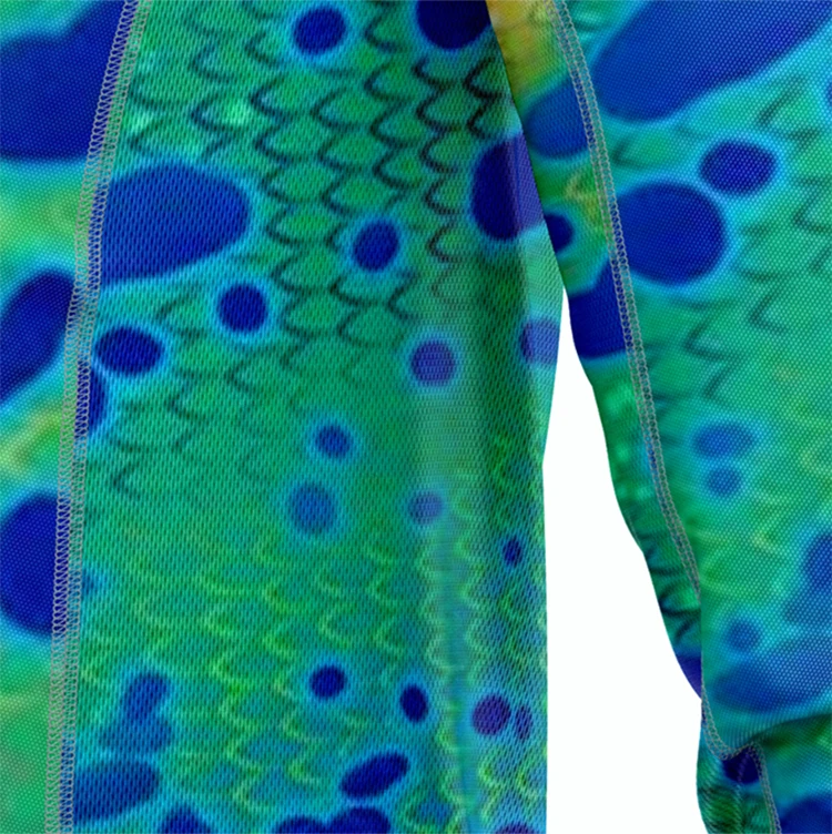 Custom Upf 50 Fishing Jersey Quick Dry Polyester Spandex Fishing Clothing Printed Long Sleeve Fishing T Shirt Quick Dry