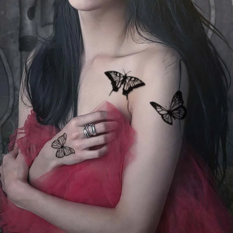 CF Disposable Waterproof Hot Sale High Quality Tattoo Stencil Sexy Multi-element Men Women Flowers Animals Arms Tattoo Sticker