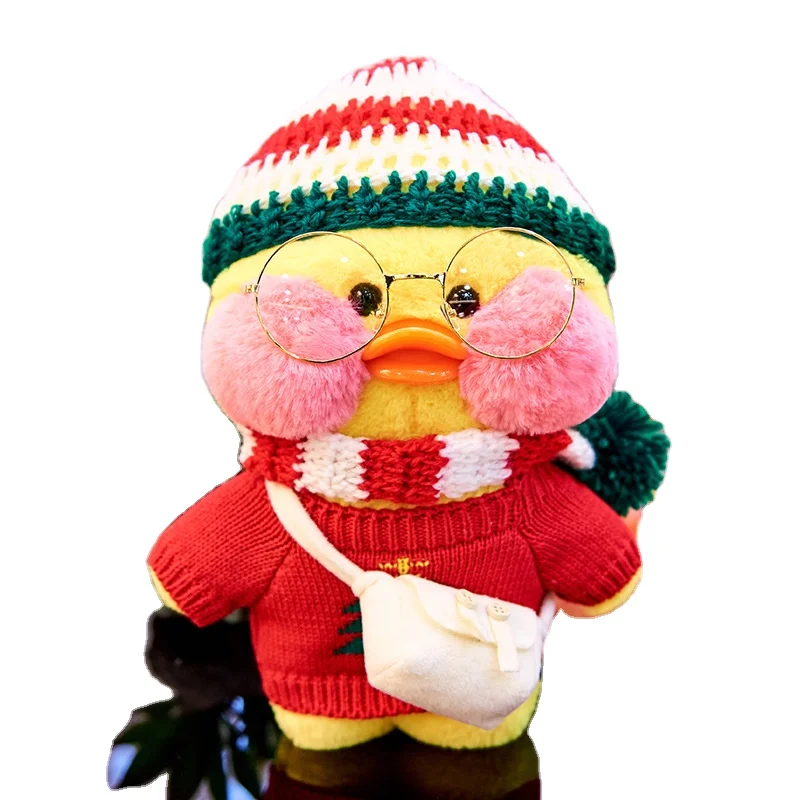 Лидер продаж, в наличии, кавайная Мягкая Плюшевая Кукла лалафанан, утка, игрушка, кавайная желтая, розовая, белая утка