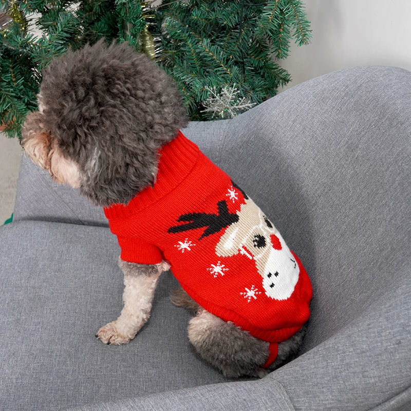 Wholesale Custom Christmas Festival Winter Pet Clothes Warm Dog Sweater