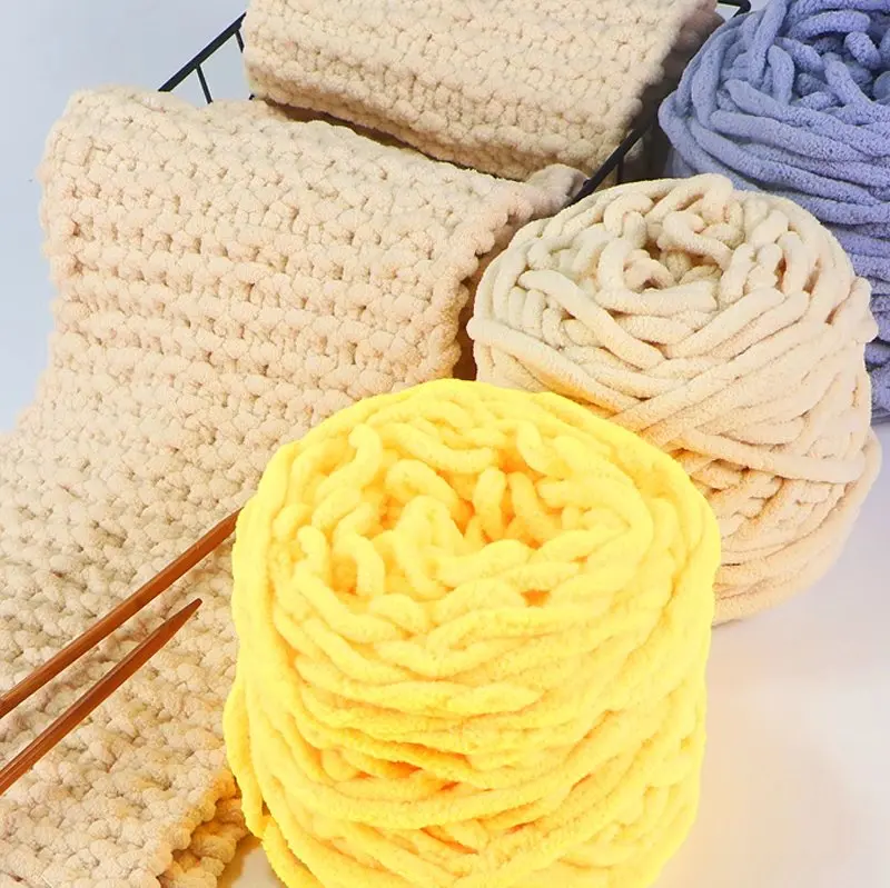 high quality 95g Super Chunky Chenille Yarn for Arm Knit