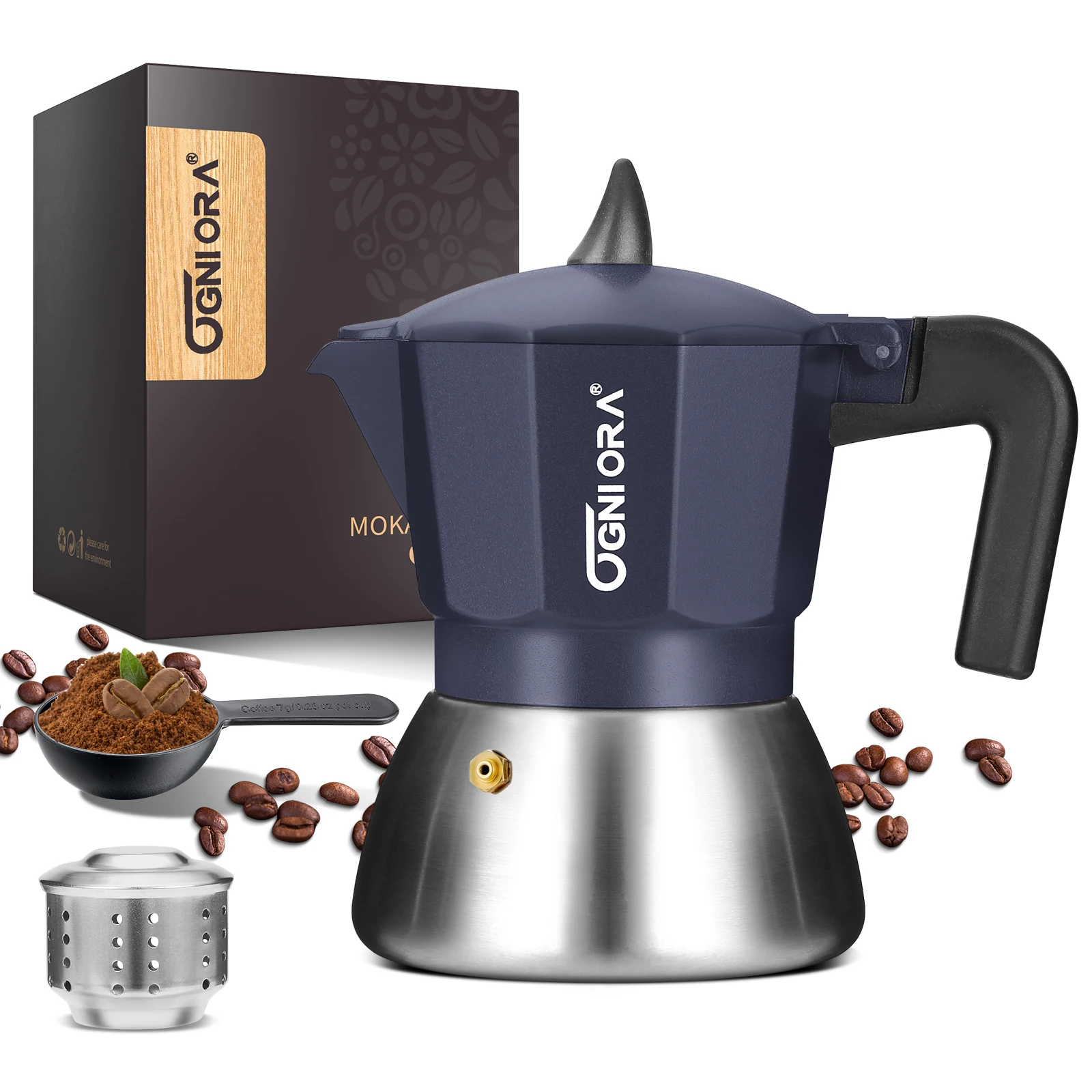 Поставщик Bialetti, кофейники, кофейники, котелок, Алюминиевая Бытовая кофеварка для эспрессо