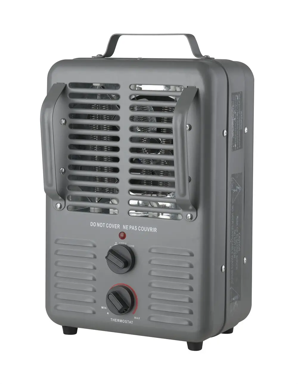 Konwin Portable Utility Heater with Thermostat, Electric Space Heater ,Grey 1500W TFH-1500