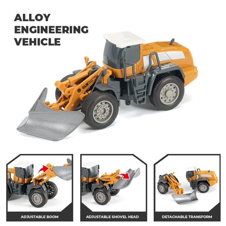 1:55 Rc Bulldozer Toys Rc Simulation Alloy Truck Construction Toy Wheel Loader