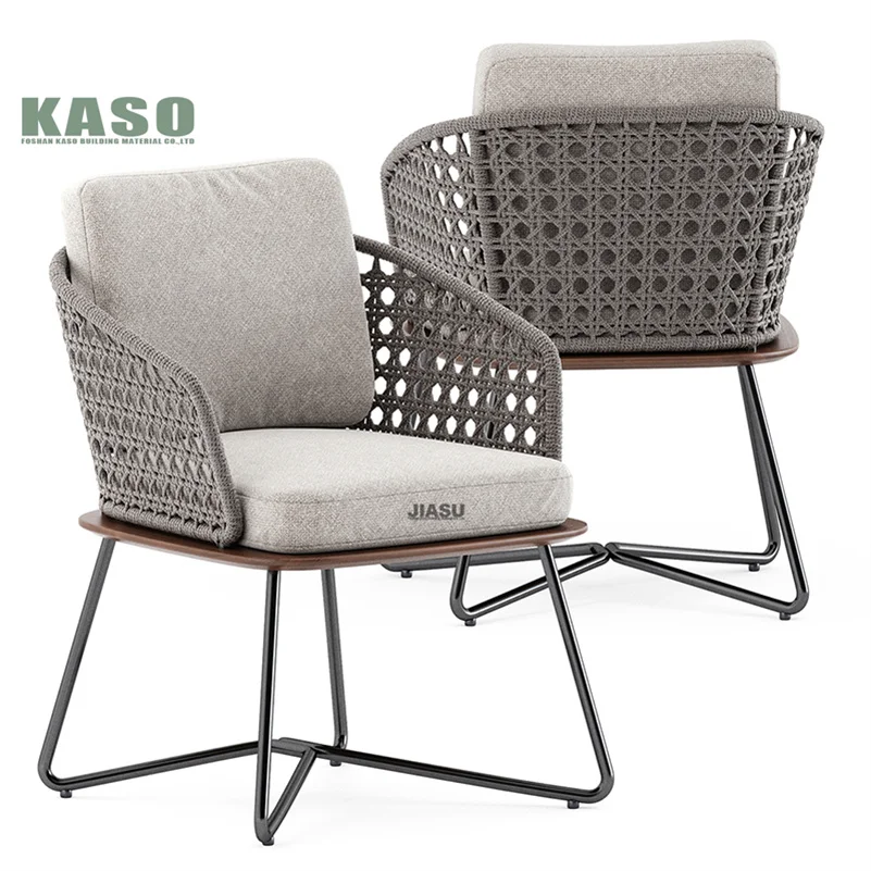 Aluminium Chairs Table Seat Price Dining Garden Furniture Woven Restaurant Beach Wire Weaving Aluminum Outdoor Rope Chair