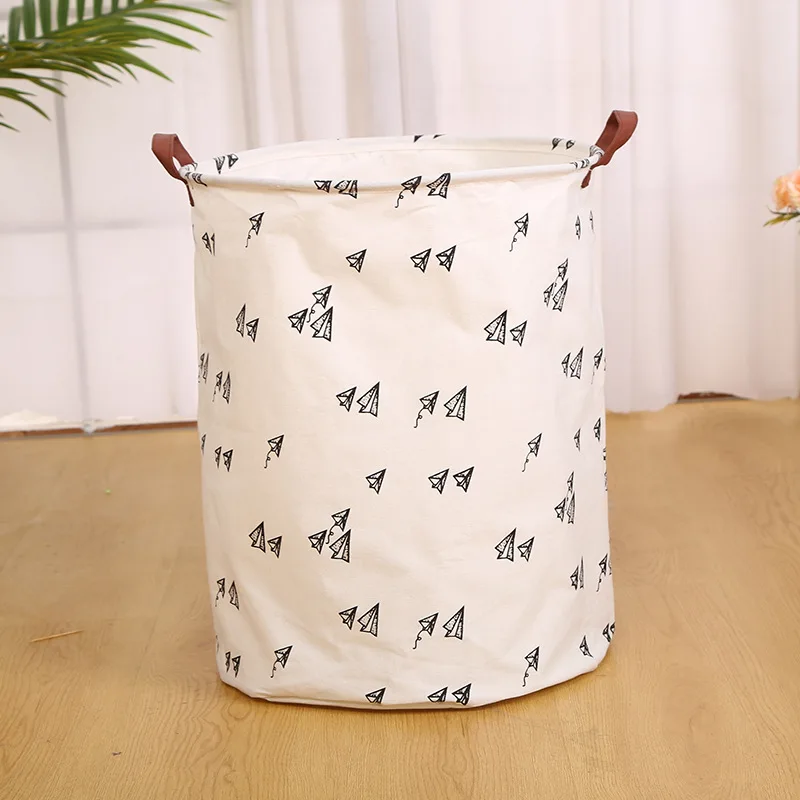 Factory Wholesale Pe Waterproof Cotton Canvas Fabric Cloth Hamper Cabinet Foldable Laundry Basket