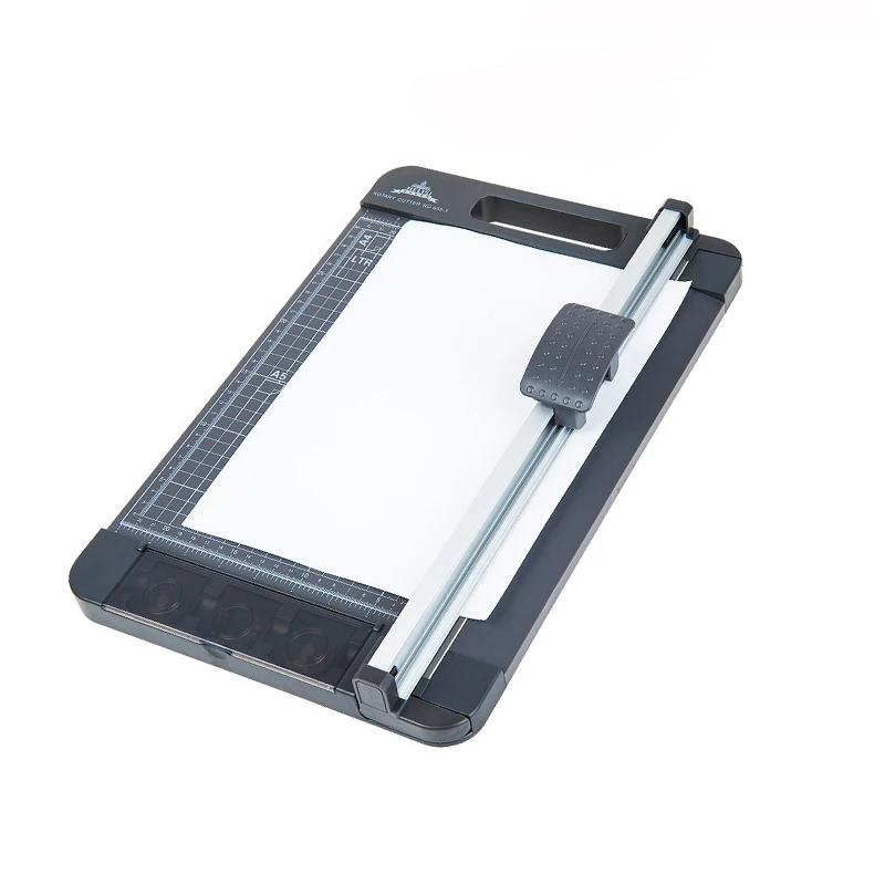 (673XY) A4 three-blade safety paper cutter 959 model manual roller cutter suitable for paper cutting