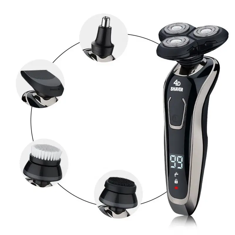 2024 New electric shaver charging Shaver three head rotary shaver wash