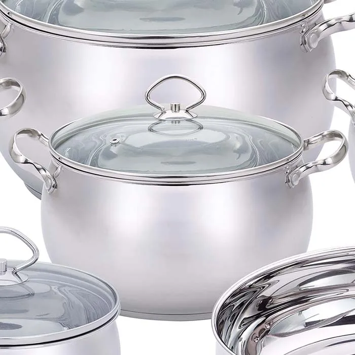Pengwei Manufacturer Round Commerical Food Warmer Set pot and pan non-stick With Glass Lid