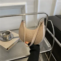 Crocodile Pattern PU Leather Handbag Female Shoulder Bag Fashion Ladies Armpit Bag Retro Casual Women Tote Small Clutch