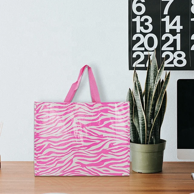 OEM/ODM Shopper Tote Customized Zebra Pattern Lamination Shopping Cheaper PP Woven Bag
