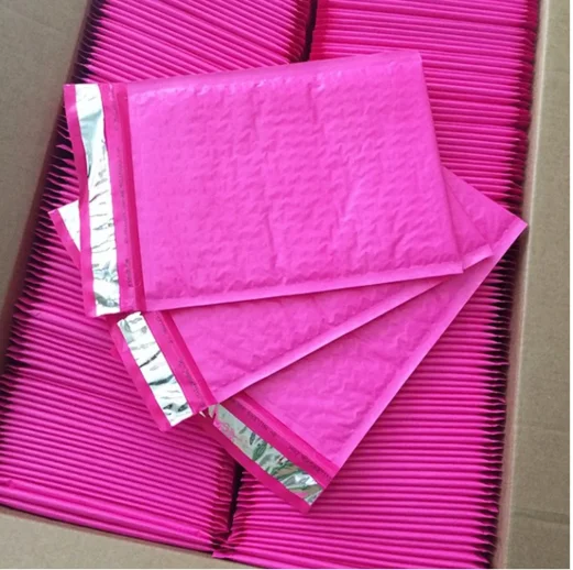 High Quality Custom Cheap Shipping Supplies Bubble Bag Bubble Mailer with Clothing Glass Black Metallic Bag Packaging Zxs-200507