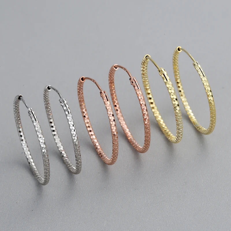 
Minimalist Classic Silver Hoop Earrings Fashion 925 Sterling Silver Huggie Earring 