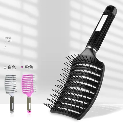 Manufacturers Stock Amazon nylon teeth large curved comb hairdressing styling hair brushes for hair salon