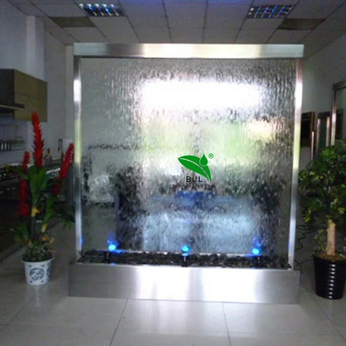 Outdoor Artificial Glass Water Wall Waterfall Curtain Fountain