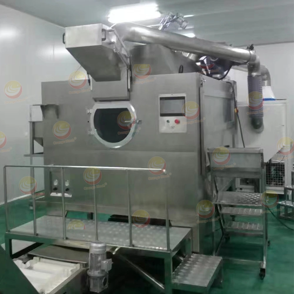Commercial industrial 500kg/h rotary nut almond peanut sugar chocolate coating  machine
