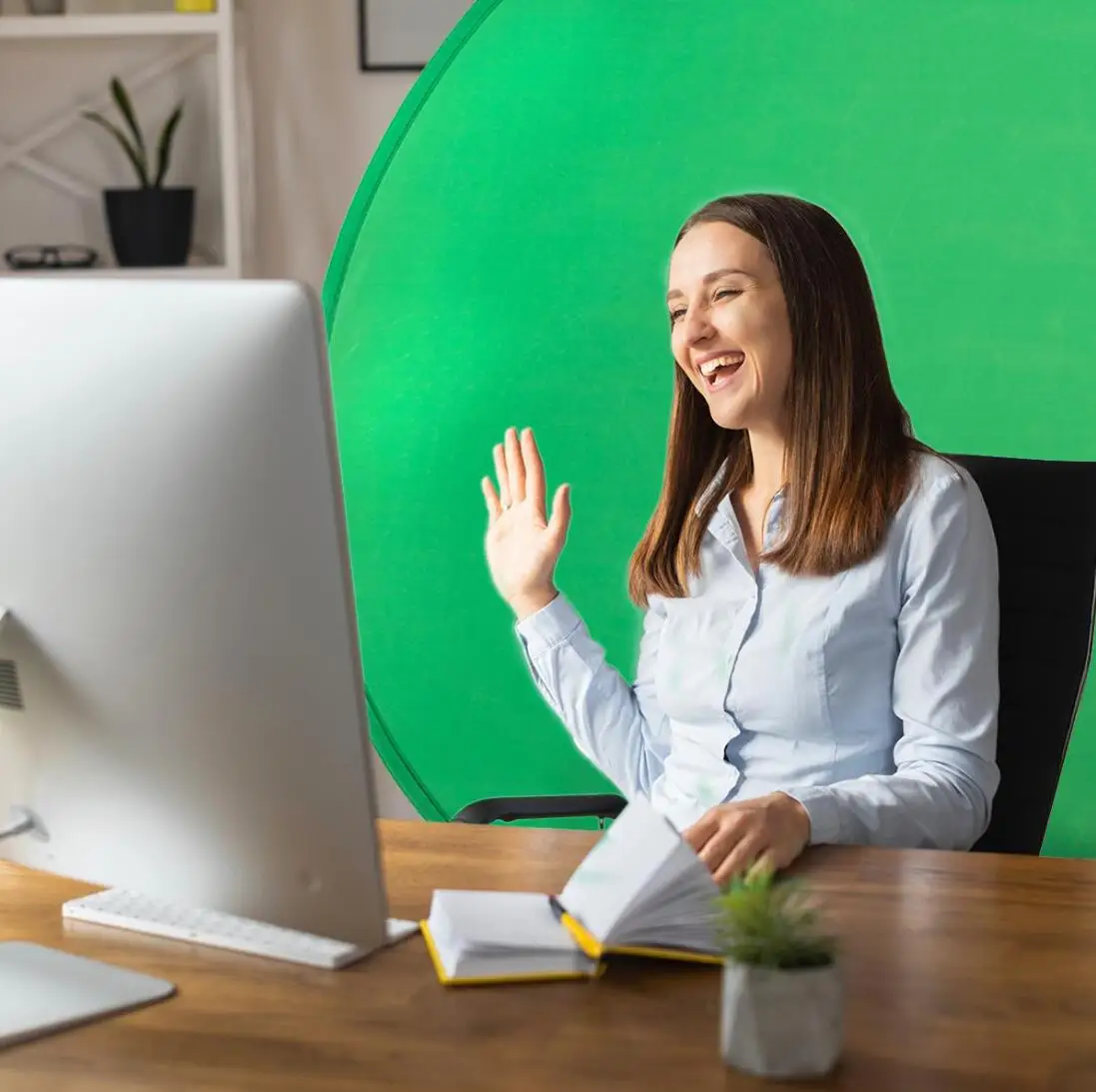 Фотостудия видео фото полиэстер Greenscreen Chromakey фон Малый Средний Большой размер зеленый экран