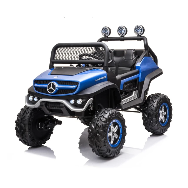 Licensed Mercedes Benz Unimog Mini 2 Seats Electric Car Kids Ride 12V Battery Powered Big Car With Trunk//