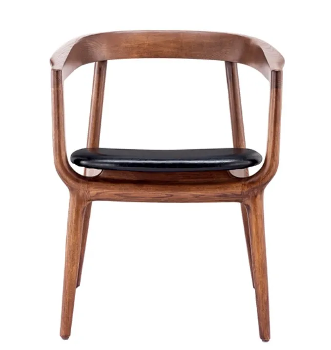 Modern Furniture dinig chair  Room Wood frame pu leather Solid wood Dinning Chair Hotel  Restaurant dining room table and chairs