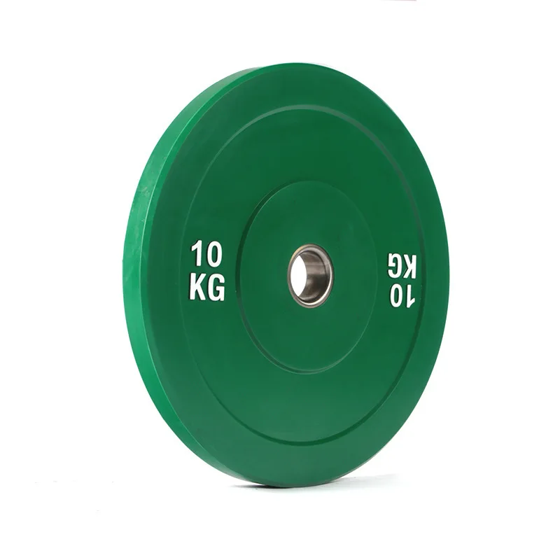 Hot Sale Competition Custom Barbell Cast Iron Calibrated Gym Colored Rubber Weight Plates