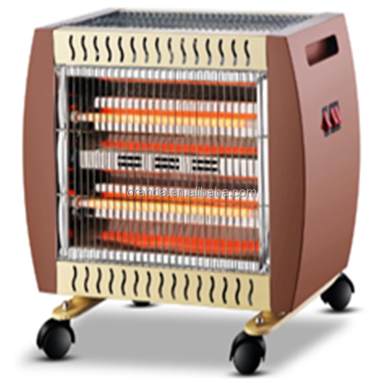 2000 W Quartz Electric Free-standing Heater for Bedroom Living Room Quartz Heater With 5 Quartz Tubes(3+2)