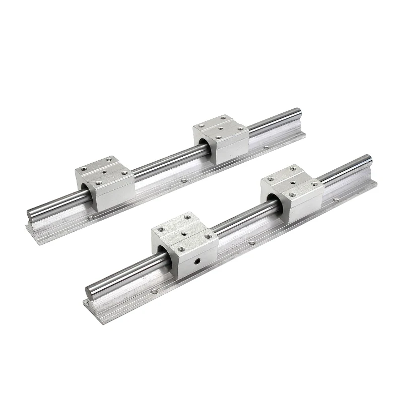 SBR Linear Rail Guide SBR12-1000mm Linear Guideway 2Set + 4X Bearing Block Square Type Slide Shaft Rod for CNC Machines