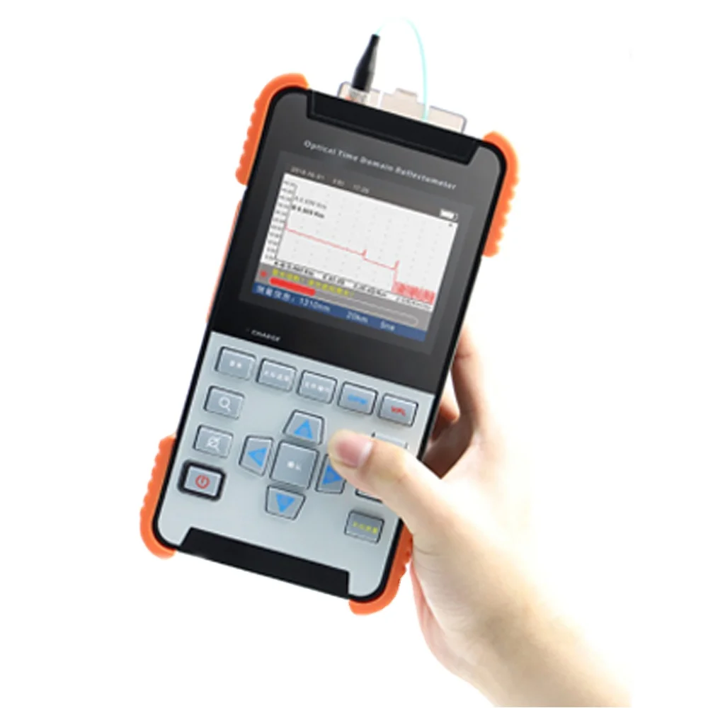 Оптоволоконное испытательное оборудование, рефлектометр с временным доменом, 120 км, английская версия, Мини OTDR, цена