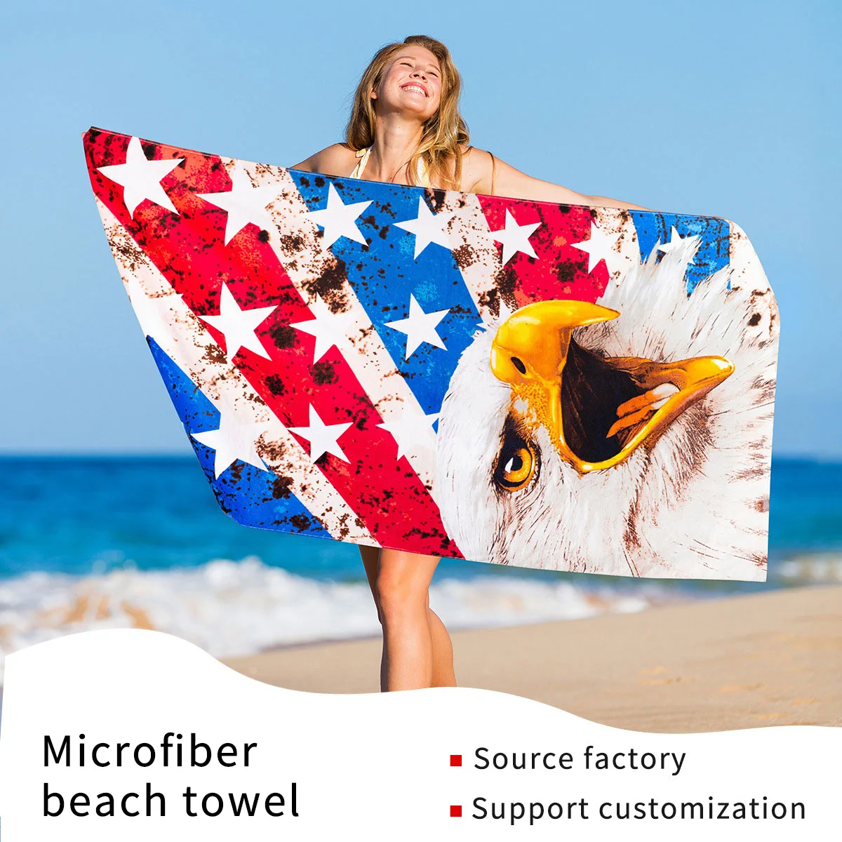 Custom Summer Personalized Microfibre Beach Towel With Logo Sublimation Printing Quick Dry Quality Large Beach Towel