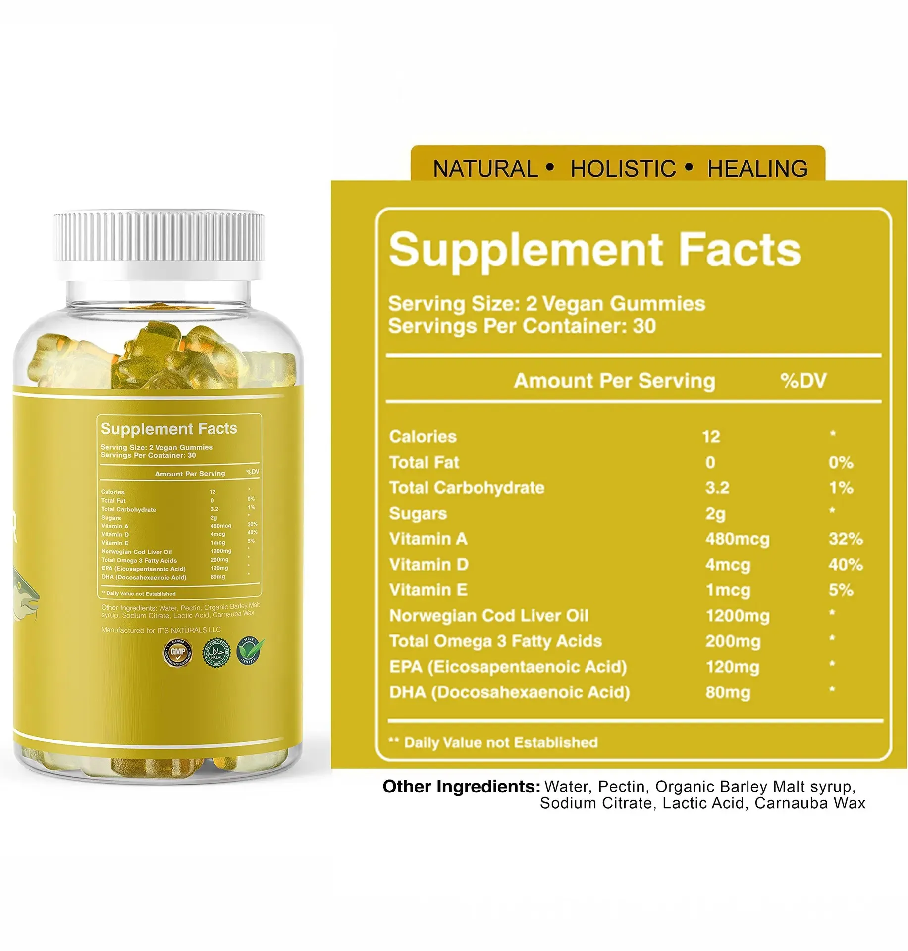 Private Lagel Gmp Factory Multivitamin Arthritis Supplements Vegetarian 1000Mg Liquid Cod Liver Oil Gummies From China