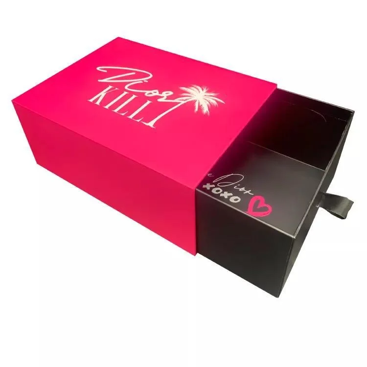 Luxury Custom Logo Clothing Swimwear Dress Pants Wigs Packaging Box Gift Box with Ribbon and Satin for Hair Extensions Products