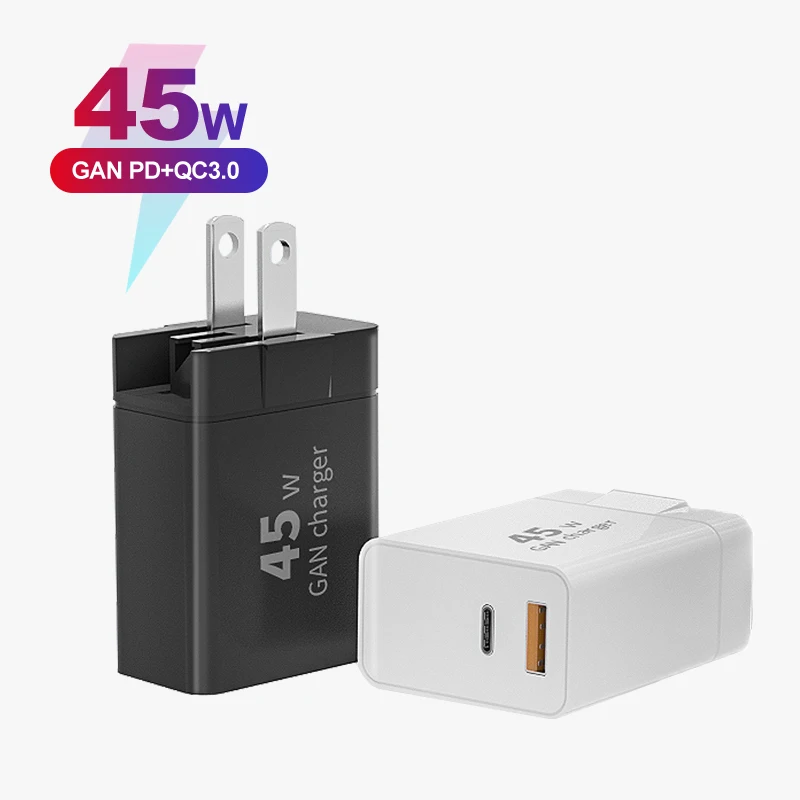 45W USB Charger Fast Charge QC 3.0 Wall Charging For iPhone 12 11 Samsung Xiaomi Mobile 2 Ports EU US UK Plug Adapter Travel
