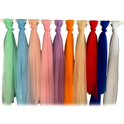 10m Wedding Decoration Tulle Roll Crystal Organza Sheer Fabric For Birthday Party Backdrop Wedding Chair Sashes Decor Yarn