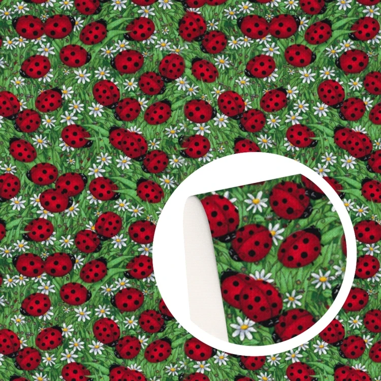 Животное с принтом «божья коровка» из искусственной кожи листы Синтетическая кожа нетканый рулон ткани-30x140 см для изготовления своими руками самодельное проектов банты волосов